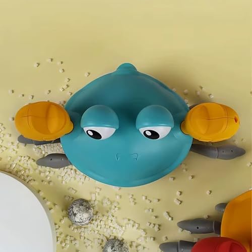 Giffy/Oyuncak Emeklemeye Yardımcı 3 Kademeli Hız Kapatıp Açılabilen Müzikli Sensörlü Dahili Şarjlı Yengeç Yatay Hareketli (MAVİ) - Görsel 6