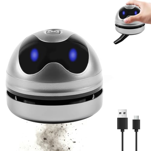 Tischstaubsauger Mini Tischsauger Klein Handstaubsauger USB Wiederaufladbar Staubsauger Tragbar Hohe Saugleistung Elektrischer Staubreiniger Tischsauger Mini für Desktop Büro Auto Schule Haushalt