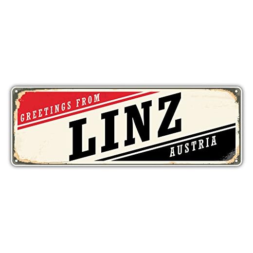 SkyBug Linz Stad Österrike Retro Skylt Resa Stötfångare Klistermärke Vinyl Konst Dekal för Bil Lastbil Van Fönster Cykel Laptop