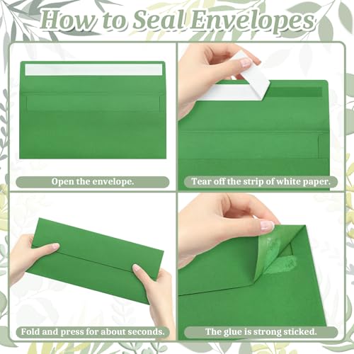 Image of 50 Pcs #10 Business Envelopes, Self Seal Standard Envelopes, Windowless Business Mailing Envelopes for Office, Checks, Letters, Invoices, Statements, Wedding, Size 4-1 /8 x 9-1 /2 inch