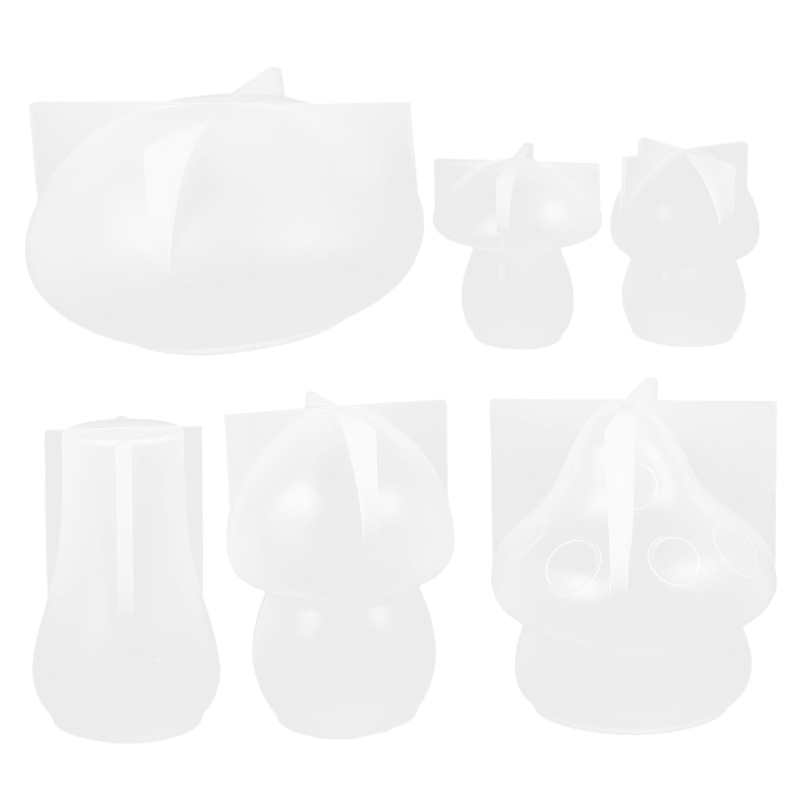 jojofuny 6pezzi Stampo in Silicone Forma Fungo Stampo Per Artigianato Fai Da Te in Silicone Epossidico in Antiaderente Flessibile e Facile Da Sformare