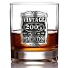 English Pewter Company Vintage Years 1999 21st Birthday Old Fashioned Whisky Rocks Glass Tumbler - Unique Gift Idea For Men [VIN006]