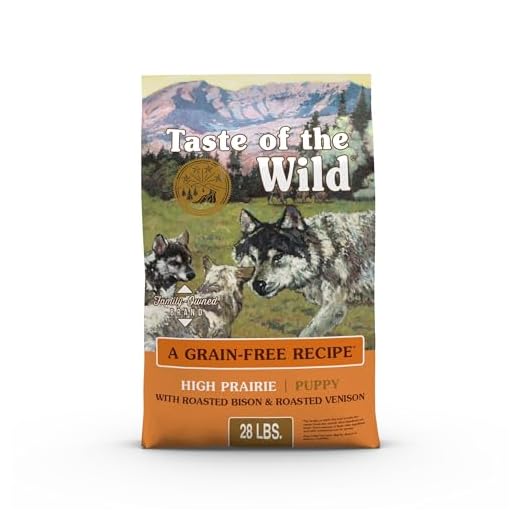 Taste of the Wild High Prairie Grain-Free Dry Dog Food with Roasted Bison and Venison for Puppies 28lb