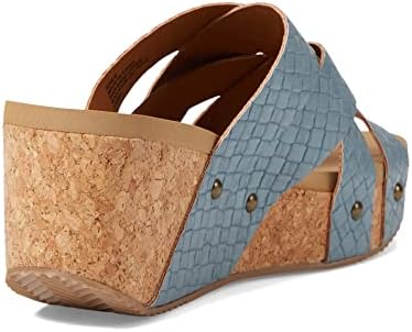 VOLATILE Women's Newport Wedge Slide, Denim, 10M | Image 4