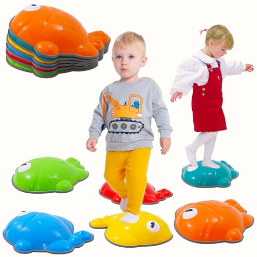 Image of Stepping Stones for Kids Toddler Balance Stepping Stones Indoor and Outdoor Sensory River Stones with Non-Slip Bottom Fitness Equipment Obstacle Course Toy Gift for Boys Girls