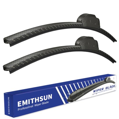 Image of OEM QUALITY 26 inch + 19 inch Premium All-Seasons Durable Stable And Quiet Carbon Fiber Gold Windshield Wiper Blades (Set of 2)