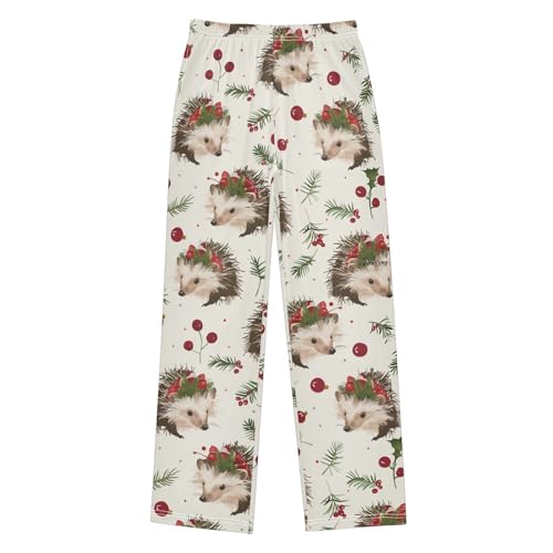 ZZXXB Hedgehog Berry Boys Long Pants Soft Trousers Elastic Waist Kids Lounge Bottoms with Pockets S-XL