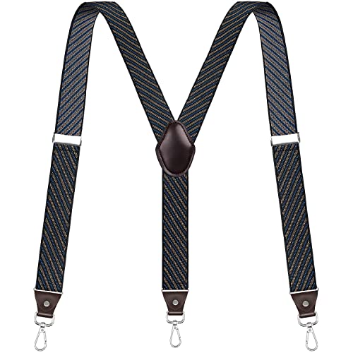 Image of Suspenders for Men, Adjustable Suspenders with Elastic Straps Y-Back Construction Heavy Duty for Work