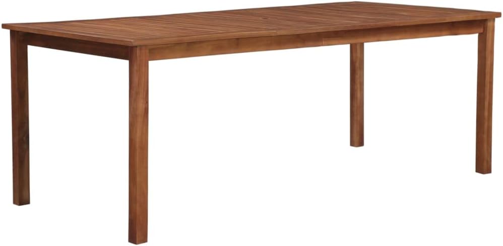 Vintage Patio Coffee Table, Patio Dining Table with Wooden Legs, Outdoor Coffee Side Table for Outside Patio, Patio Table 78.7"x39.4"x29.1" Solid Acacia Wood