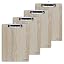 Lot De 4 Porte-Blocs A4 Avec Pince Beige Uquelic - Planchettes à Pinces Pour Bureau Et Restaurant