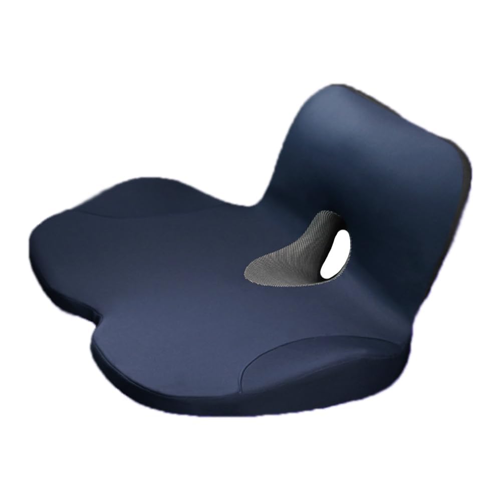 Coussin de Siège de Voiture pour la Conduite pour Smart 3 2024, Mousse à Mémoire Forme Siège Avant Réhausseur Dossier Antidérapant,Blue-Normal
