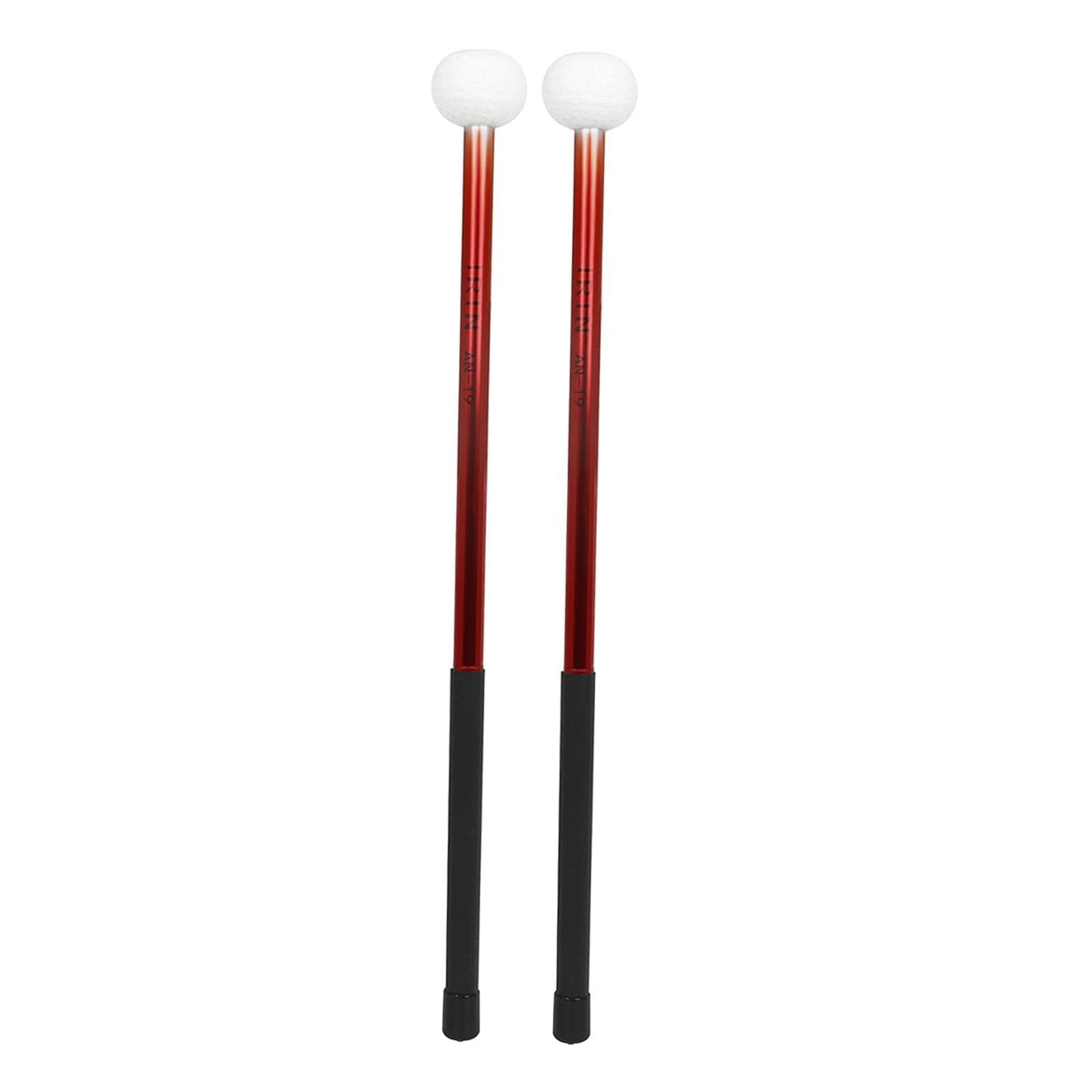 2 Pièces pour Timbale Maillet Percussion Marteau Accessoire Alliage Feutre Manche Antidérapante Utilisation Facile Convient à Enseignement M, Rouge