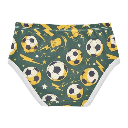 Wusikd Soccer Balls Girls' Underwear Cotton Lightning Stars Girls Briefs Soft Toddler Underwear 2T2