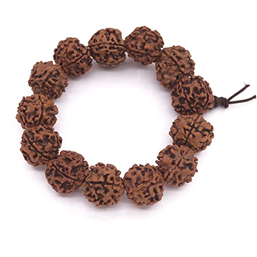 Bracelet bouddhiste extensible en perles bodhi 18mm et 7 pouces de longueur