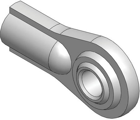 Alinabal ARE-50 Steel Female Thread Spherical Rod End 1/2-20 Fine Standard Thd., .5000 Diameter Bore