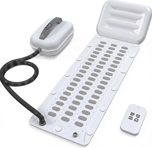 SHUIMEIYAN Bubble Bath Mat - Bubble Bath Mat Tub Spa Massager with Remote Control 6-Speed Adjustable Massage & Upgraded Anti-Slip Suction Cup (44.9\" x 16.9\"White)