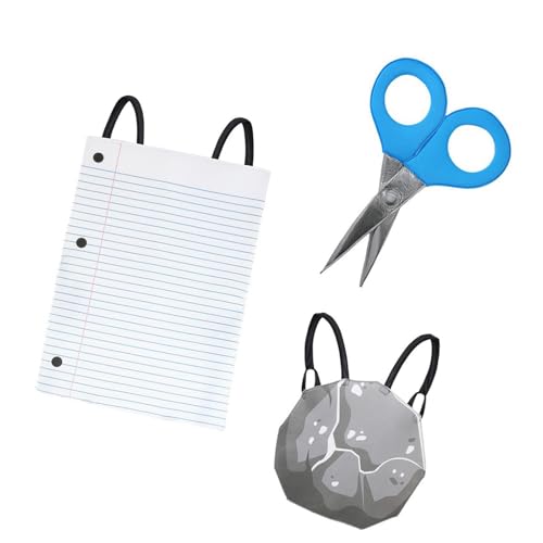 Harilla 3 peças disfarce pedra papel tesoura conjunto divertido disfarce para grupo crianças conjunto familiar roupa de festa adequado para carnaval atuação