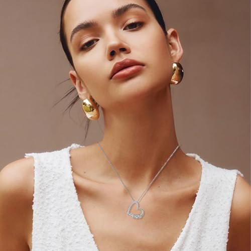 ziella Jewelry To My Wife Necklace -Family's Love Engraved 1-7 Name Pendant, Personalized Heart Custom Necklace for Women2