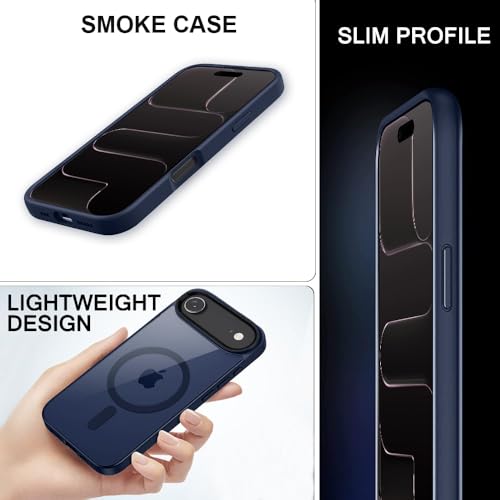 Image of iPhone 17 Air Magsafe Hard Back Case | Matte Design & 360 Protection | Military-Grade Apple iPhone 17 Air Cover | Strong Magnet Back - Blue