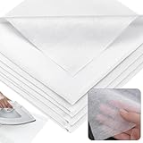 KOVSGQ Bügelvlies Bügeleinlage zum Verstärken 2x1m Bügelflies für Stoff Aufbügelbarer Vliesstoff Einlagestoff Weiß 35g/m² Vlies zum Aufbügeln für Bügelfalten Nähhandwerk Verstärkte Bekleidung