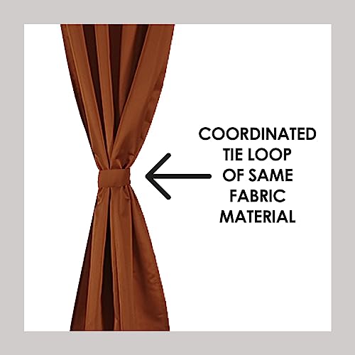 Image of Swayam 100% Blackout Polyester Door Curtain for Living Room & Bedroom | 7.5 Feet | Room Darkening Curtain with Eyelets | Pack of 1 | Ethnic Motif Design - Brown