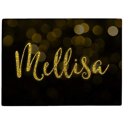 Shopagift Personalised Glitter Print Glass Large Worktop Saver 39cm x 28cm Cover