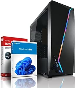 shinobee Ryzen 5 Entry Gaming/Multimedia/Office Computer mit 3 Jahren Garantie! | AMD Ryzen 5 2400G, 8 Threads, 3.90 GHz | 16GB DDR4 | 256 GB SSD + 1TB | AMD Vega11 Grafik 4GB | WLAN | Win11-6827