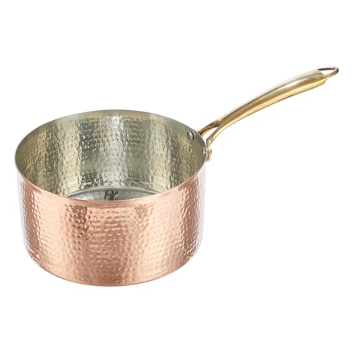 Copper Studio Signature - Sartén de cobre martillado a mano, forro de estaño no reactivo, mango remachado de bronce fundido, apto para estufas eléctricas, horno, sin PFAS, apto para asador hasta 218.3