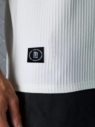 Image of Maniac || Mens || Solid || Round Neck || Half Sleeve || Seersucker || Cottonblend || Oversized || T-Shirt