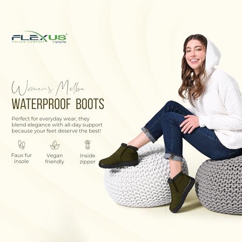Spring Step Flexus Melba Ankle Boots for Women - Waterproof Nylon Boots with Zipper - Comfortable Women's Snow Boots for Winter3