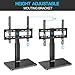 FITUEYES Universal TV Stand for 27-60 Inch TV, Swivel Table Top TV Stand Mount with Glass Base, Height Adjustable Pedestal TV Mount Stand, Holds 88lbs