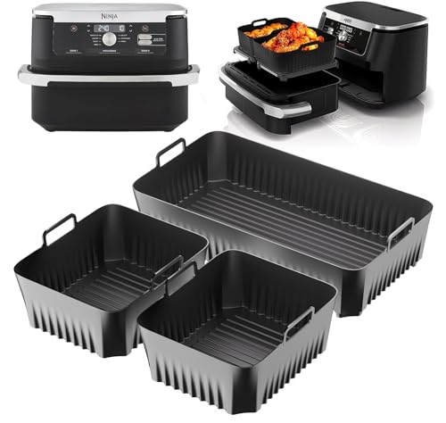 Silicone Liners for Ninja AF500UK Large Silicone Air Fryer Liners for Ninja Foodi Flex Drawer Air Fryer AF500UK 10.4L Ninja Af500uk Accessories Air Fryer Accessories