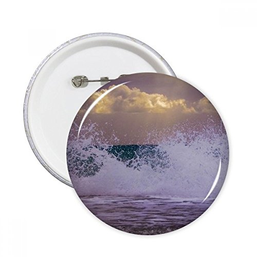Badge Ocean Sea Wave Vaporiser : lot de 5 pins déco nature, une idée cadeau originale