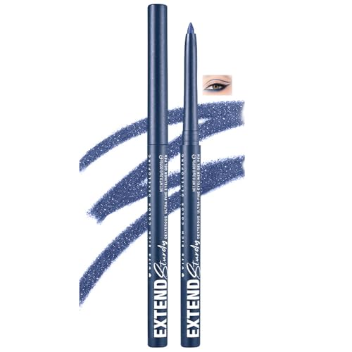 Waterproof Gel Eyeliner Pencil, Twist-Up Smudge-Proof Eye Liner with Fine Tip, Smooth Creamy Formula for Precise Blue Lines, Suitable for Waterline and Daily Makeup (#08 Sapphire Blue)