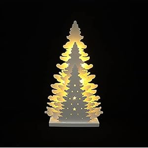 Wooden Christmas Tree Tabletop Decor, LED Wood Craft Christmas Trees Light 2AA Battery Powered 10 inch for Xmas Home Decorations(Indoor) Wooden Christmas Tree Tabletop Decor LED Wood Craft Christmas Trees Light 2AA Battery Powered 10 inch for Xmas Home DecorationsIndoor