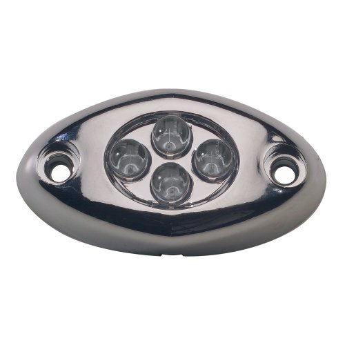 Éclairage innovant surface mount courtesy light blanc et chrome 004-5200-7 pour bateau