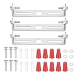 PATIKIL 80mm (3.1") Universal Light Fixture Mounting Bracket Kit, 3 Set Light Crossbar Ceiling Light Plate with Screw for Wall Lights Ceiling Lighting Pendant Chandelier