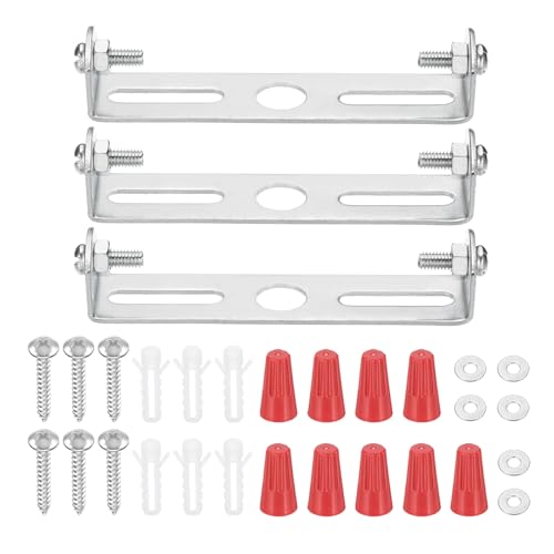 PATIKIL 80mm (3.1") Universal Light Fixture Mounting Bracket Kit, 3 Set Light Crossbar Ceiling Light Plate with Screw for Wall Lights Ceiling Lighting Pendant Chandelier