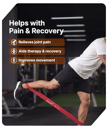 Image of Resistance Band for Workout & Stretching, Exercise Band for Men & Women, Thera Band for Yoga, Pilates, Gym, Home Workout & Fitness Training, Latex Band for Strength, Toning & Flexibility,Red(5-15Kg)