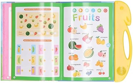 Syrisora Electronic Toddler Book English Letter Learning Reading Sound Book for Kid Early Education Yellow LWB401 3 41JvjlbbbJL. AC