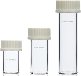 Wheaton 805001 Hybridization Bottle, 35 x 100mm With 45mm Polybutylene Terephthalate (PBT) Screw Cap With PTFE/Silicone Liner
