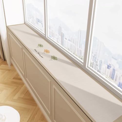 珪藻土窓枠マット(かわいい花柄) 吸水性窓枠カバー(滑り止め付き) 犬猫用窓枠プロテクター(止まり木)(A,94x10in(239x25cm))