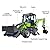 Hydraulic Backhoe Loader with Front Loader Bucket and Rear Excavator Arm, Compact 4x4 Mini Digger for Farm Landscaping and Light Construction