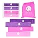 Belus Resistance Bands with Carry Bag, Video Download and eBook. Set of Four Resistance Loop Bands for Exercise, Rehabilitation and Fitness (Pink and Purple)