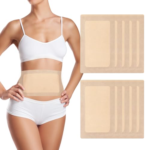 Image of 15 Pcs Large Castor Oil Pack Wrap, Disposable Castor Oil Patches for Abdomen /Leg /Back (Oil Not Included), 11 inch x 6.3 inch