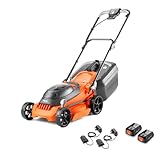 Flymo 36V EasiStore 340R Cordless Lawnmower Kit – x2 18V Power For All Battery and Charger included, 34cm Cutting Width, Striped Lawn Finish, Close Edge Cutting, 35L Grass Box, Lightweight