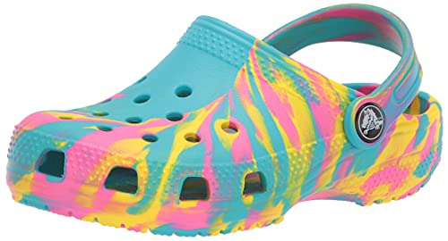 Image of Crocs Kids' Classic Marbled Tie-Dye Clogs