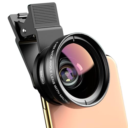 Kit Lente Apexel 0.45x Grande Angular Super Wide Angle e 12.5x Super Macro - Universal Para Celulare