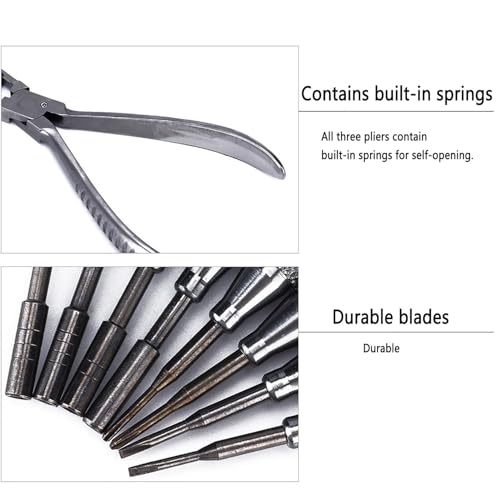 Kit de réparation de lunettes complet avec boîte de rangement et outils de précision