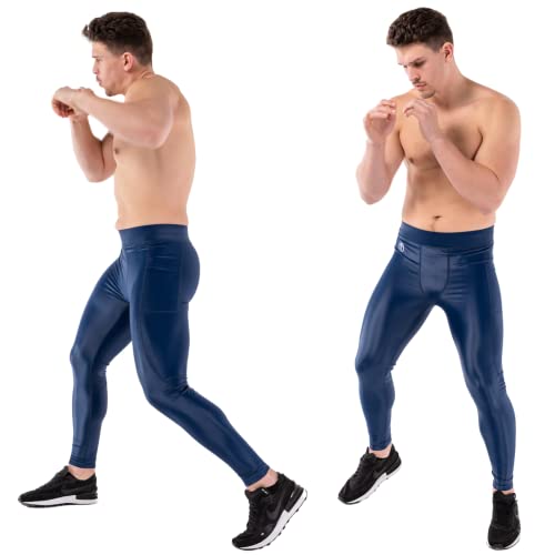 Kapow Meggings Shiny Performance Leggings - Compression Pants for Men with Pockets2